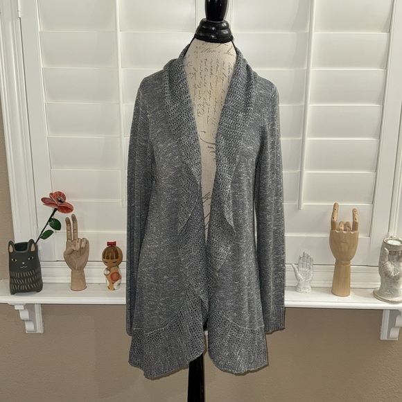 Torrid Open Stitch Curve Hem Sweater Grey - Picture 1 of 13